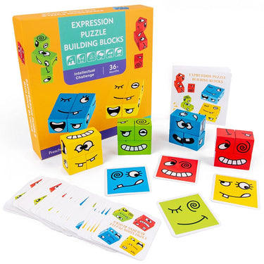 EcoToys SmartyBlocks | Bloques Creativos - Juego de Rompecabezas Montessori de Madera